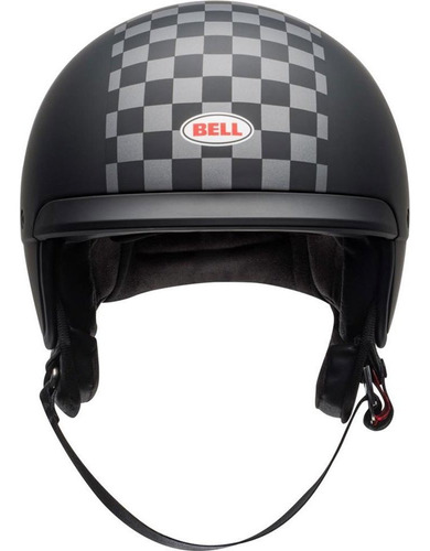 Capacete Bell Scout Air Matte Black White Quadriculado Cor Preto Tamanho do capacete 56