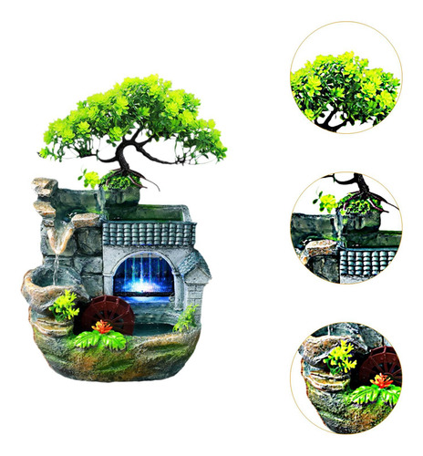 Fonte De Água Interna Com Luz Mini Cachoeira Eua 110v Plug
