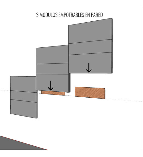 Cabecera Matrimonial De Pared Minimalista Vesta Sobrio Studio Chocolate Vizcaya