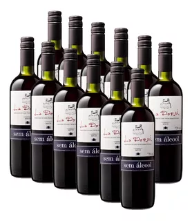 Caixa 12 Garrafas Vinho Sem Álcool La Dorni Tinto Seco 720ml