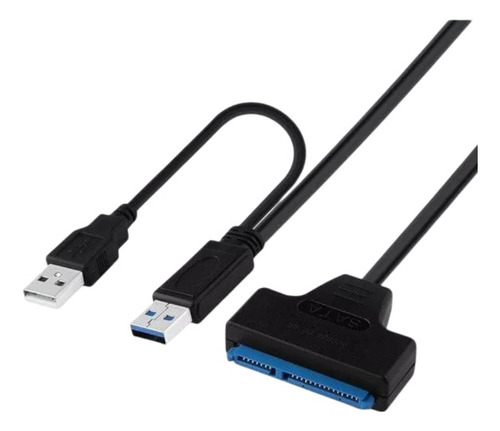 Cable Adaptador Doble Usb 3.0 A Sata Disco Duro 2.5 Hdd Sdd