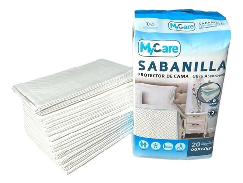 20 Sabanillas Adulto Mycare | 90x60 Cm