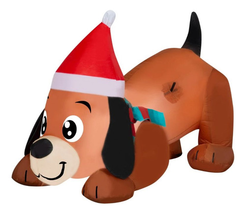 Holiday Time Perrito Navideño Inflable 1.07 Metros De Alto