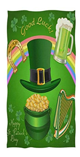 Naanle Happy Saint Patrick's Day Leprechaun Hat Beer Coin Sh