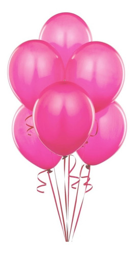 Globos Perlados 12 Pulgadas  50 Unidades **color Fucsia**