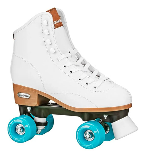 Patin Blancos Rueda Celeste Talle 40 Roller Derby Febo 