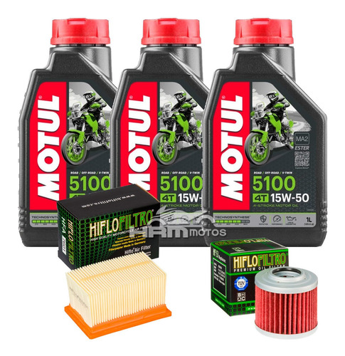 Combo Filtro Ar Filtro Óleo, 3 Motul 5100 15w50 Bmw G650 Gs