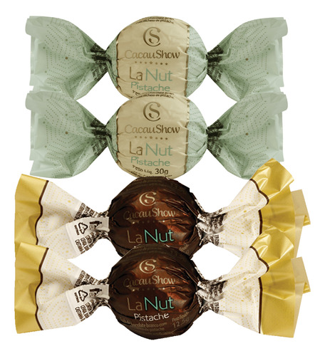 10 Trufas De Pistache Cacau Show Delicia Cremosa Atacado
