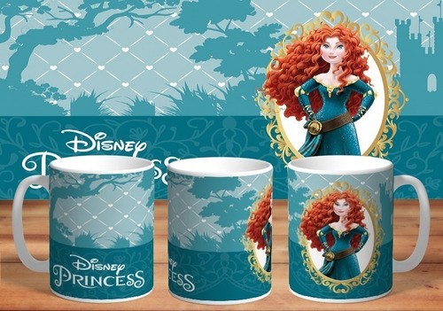 Taza - Tazón De Ceramica Sublimada Princesas: Merida