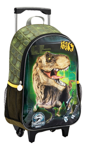 Mochila Rodinha Escolar Infantil T Rex Zone