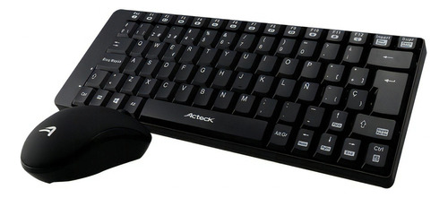 Teclado  Mouse Inalámbrico Acteck Ac 916622 Compacto Us /vc