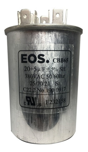 Capacitor Eos D23708 20+2uf 380v