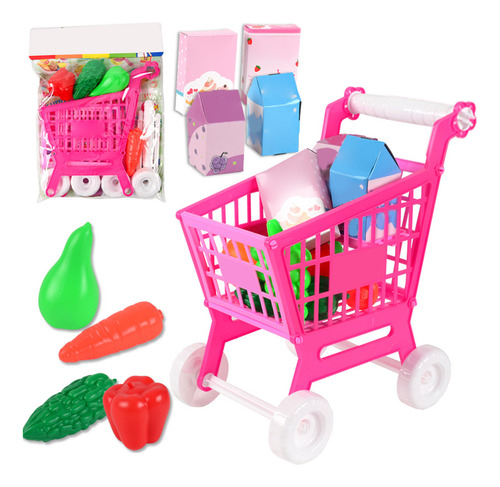 Set De Juego Con Carrito De Compras Para Niños, 21 Piezas, E