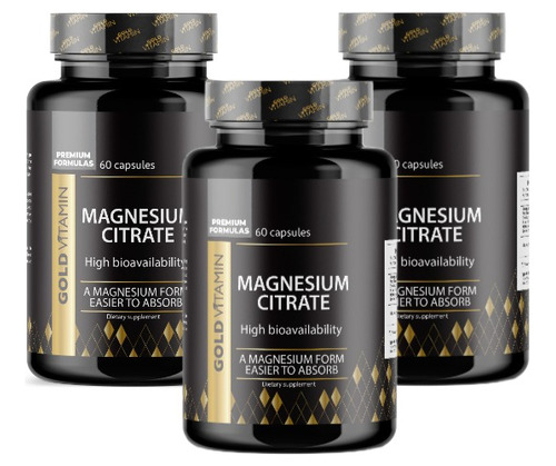 Pack X3 Citrato De Magnesio 420mg - 60 Caps | Gold Vitamin