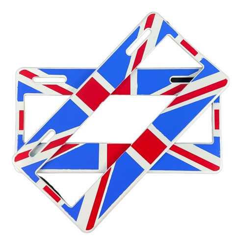 Par De Portaplacas Bandera Inglaterra Tipo Europeo Ancho Se