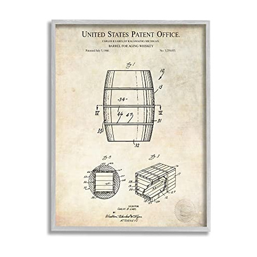 Stupell Industries Whiskey Aging Barrel Liquor Diagram