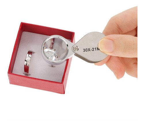 Lupa De Bolsillo Plegable Con Lupa Portátil 30x Con Para