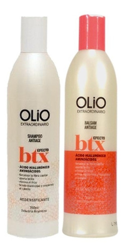 Kit Shampoo + Acondicionador Efecto Botox Cabello Alisado Olio Extraordinario X 350ml