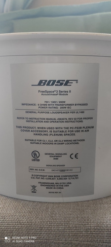 Imagen 3 de 5 de Par Acoustimass Freespace 3 Serie Ii De Bose Professional