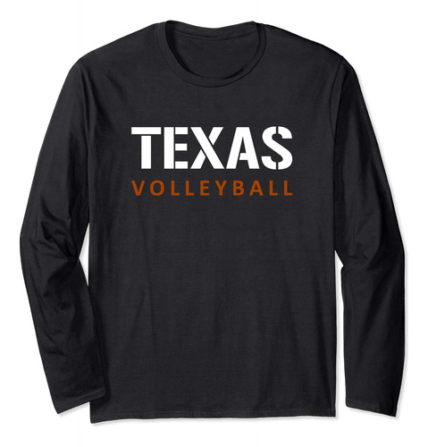 Camiseta De Manga Larga Estilo Bloque De Voleibol Texas, Ne.