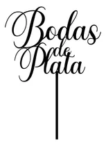 Comprar Cake Topper Adorno Torta - Bodas De Plata Adorno Torta