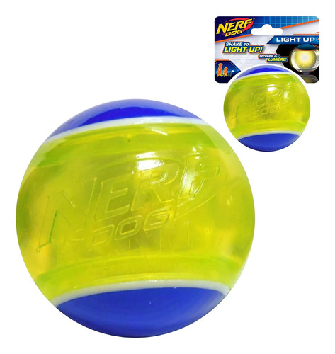 Juguete Pelota Para Mascota Perro Luz Led Nerf Hasbro Febo
