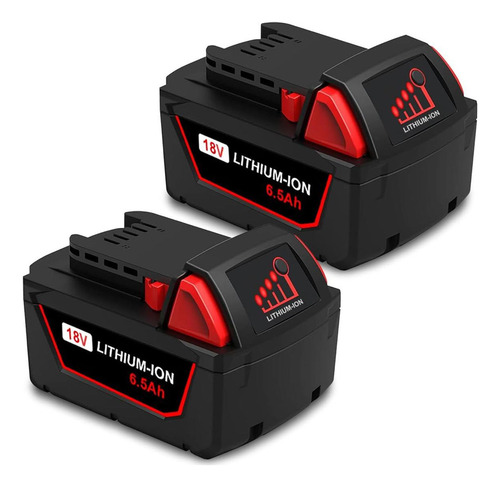 Batería De Ión De Litio 18v 6.5ah Para Milwaukee M18