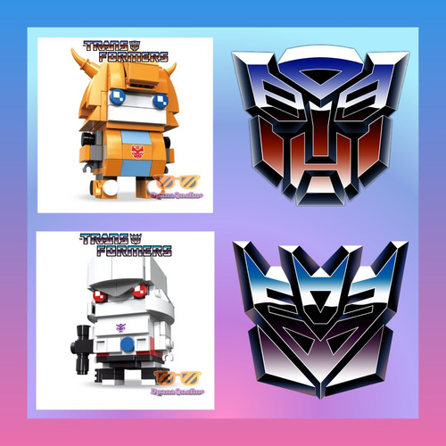 L E G O Moc Transformers Brickhead Bloques Armables