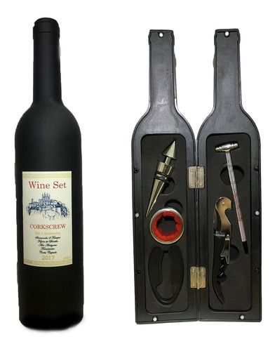 Set Destapador Botella De Vino Saca Corchos Elegante Abridor