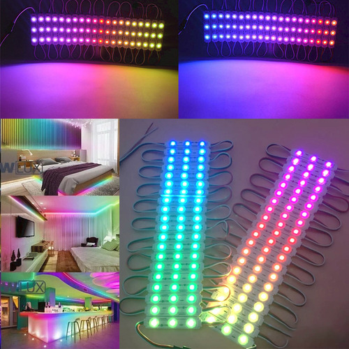20 Modulos Pixel Ws2811 3 Led Lupa Rgb Cgq Smd5050 Ip68 12v 2811