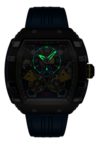 Reloj Hombre Nubeo Opal Blue Nb-6100-01 Automático
