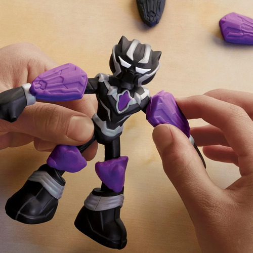 Play-doh Marvel Pantera Negra Figura Y Accesorios Color Negro