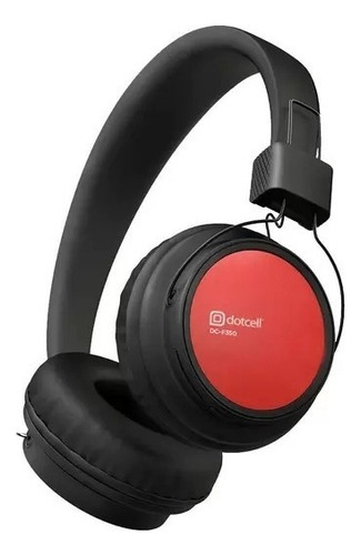 Fone De Ouvido Over-ear Sem Fio Com Microfone Plus Mox F-350 Cor Vermelho