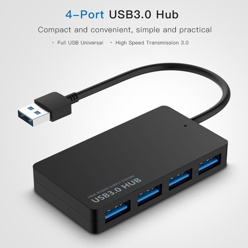 Hub 4 Puertos Usb 3.0 5gbps Mac - Win- Linux - Premium