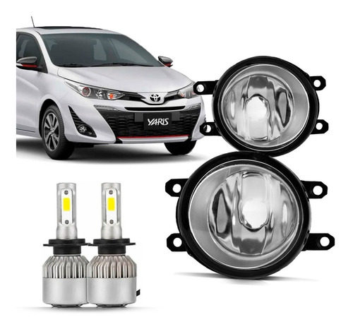 Par Farol Auxiliar Yaris 2017 2018 2019 20 21 + Superled 6k