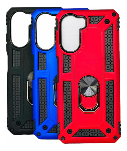 Funda Para Zte Axón 40 Lite Con Cristal Y Anillo Metálico