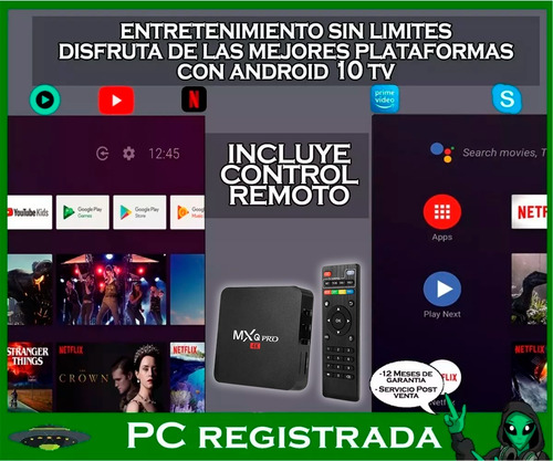 Smart Tv Box Android Wifi 2.4 Ghz 4k 8gb Ram Pcreg