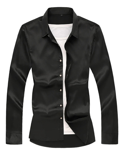 Camisa De Vestir De Esmoquin De Manga Larga De Corte Regular