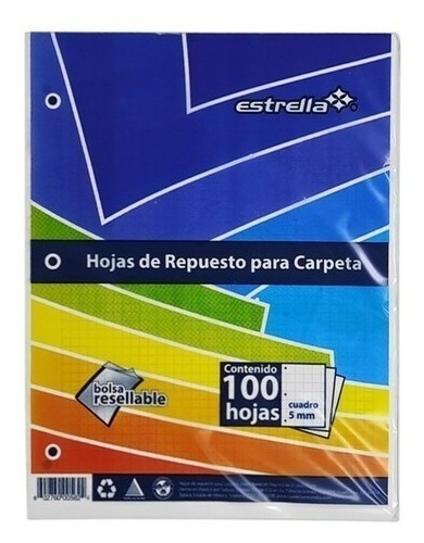 Repuesto De Hojas Para Carpeta Carta 500 H Blancas