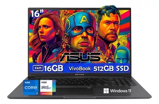 Laptop Asus Vivobook 16 Fhd F1605za I7-1255u 512gb 16gb W11
