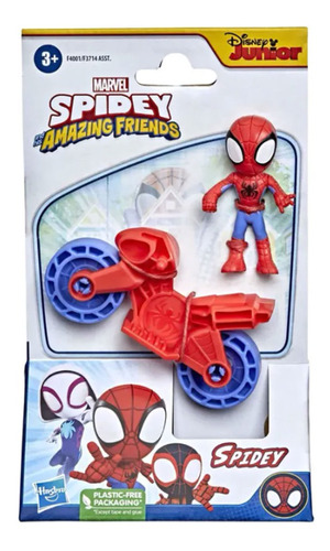 Boneco E Veículo - Spidey And His Amazing Friends - Moto Sp