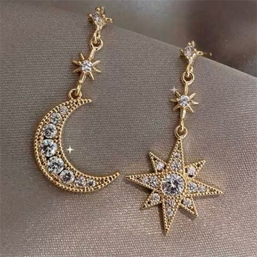 Pendientes N Exageration Stars Con Circonitas Cúbicas Y Borl