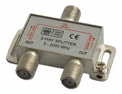 Splitter Coaxial 2 Vías Divisor 5-2050 Mhz