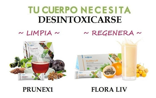 Kit Detox Fuxion | 5 Prunex + 5 Floraliv | Desintoxica Colon