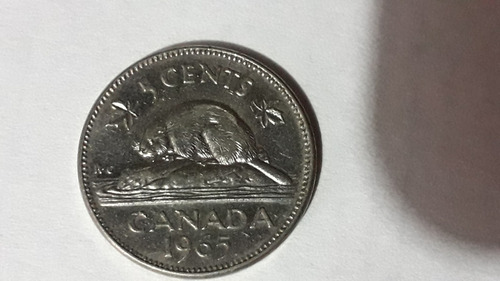 Moneda  De  Canadá  5  Cents  1965 Cat 077