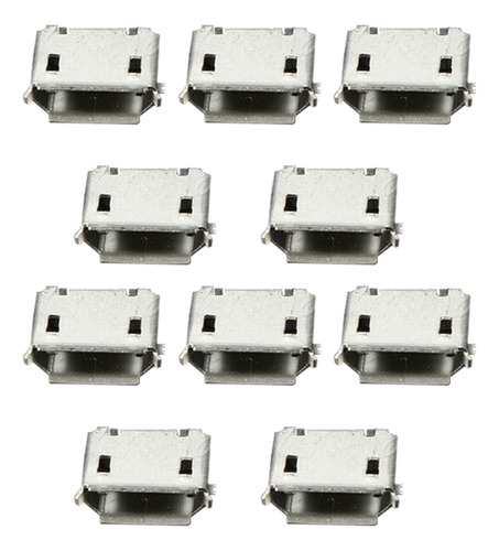 Enchufe, 100 Unidades, Conector Micro Usb B Hembra, 5 Pines,