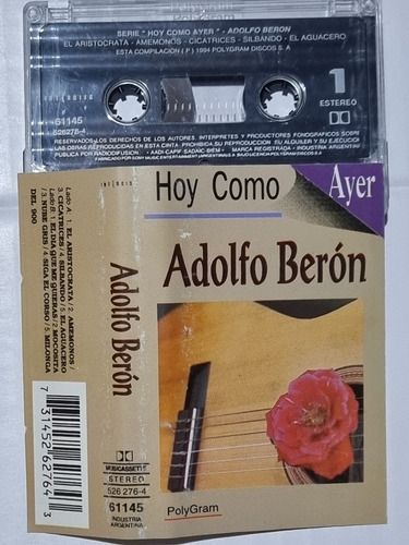 Casete Adolfo Berón Hoy Como Ayer Polygram 1994 -usado-