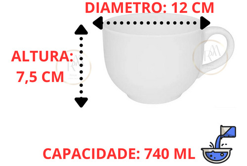 Juego de 4 tazas Biona Jumbo de cerámica Oxford para caldo, 740 ml, color amarillo