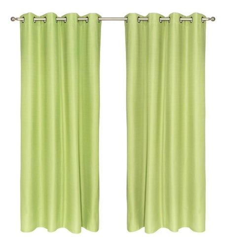 Set 2 Cortina Blackout Térmico 140x220 Cm - Verde