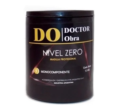 Masilla Nivel Zero Profesional X 1.5kg Acrílica Doctor Obra